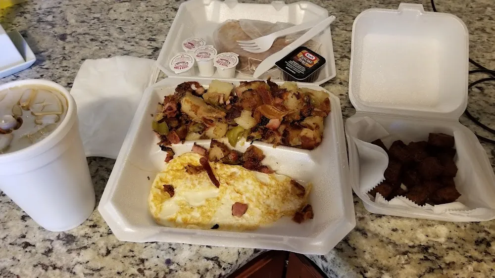 2 Eggs over Easy with Special Spuds and Scrapple Bites